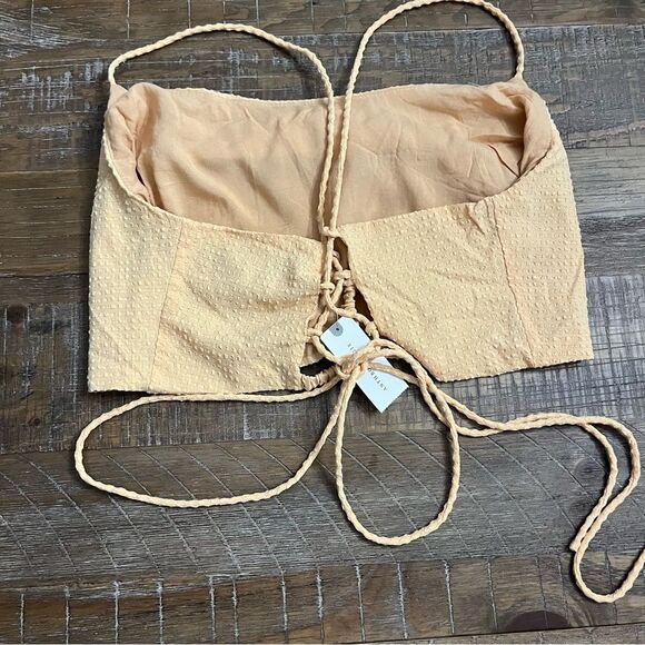 Anthropologie Sunday in Brooklyn Gingham Textured Crop Top- XL NWT - Picture 3 of 10